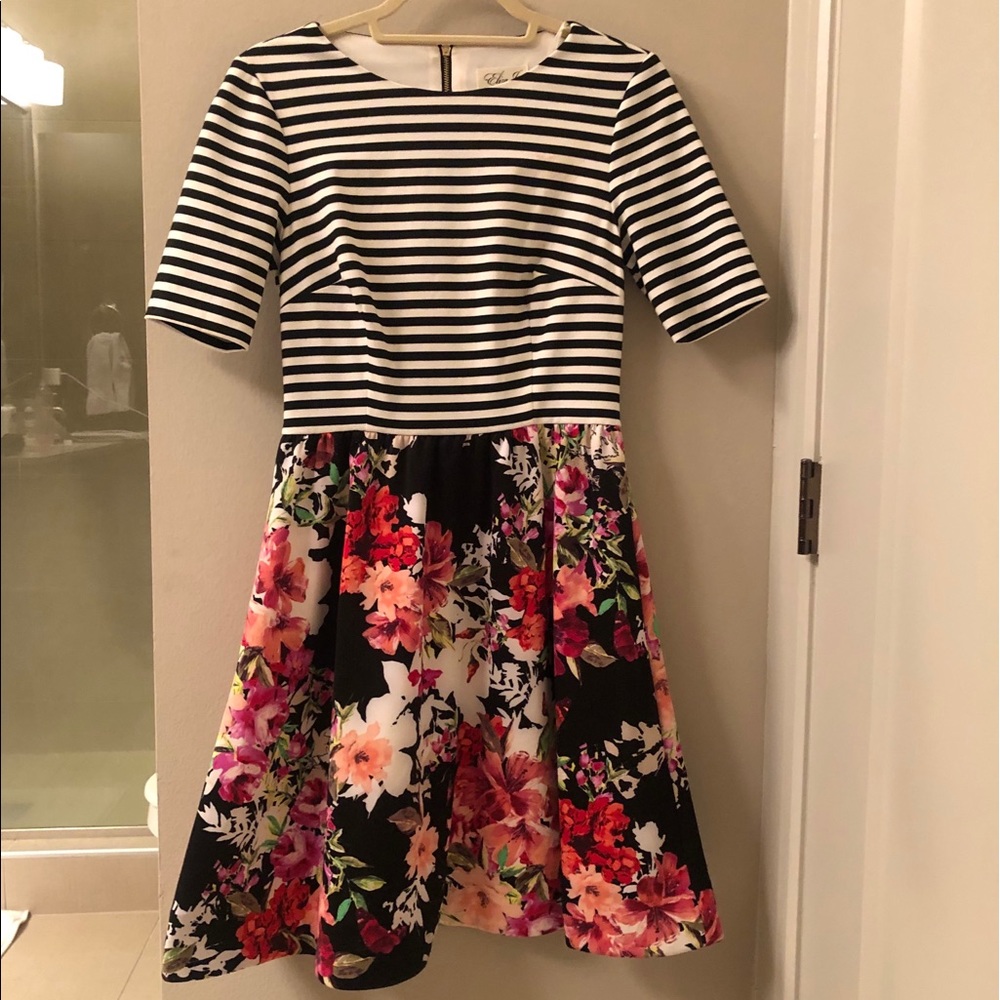 Stopped and floral dress